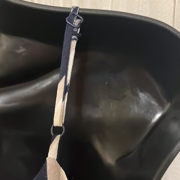 Monteau One-piece pantsuit, striped, Size Small #10185 - Picture 5 of 7